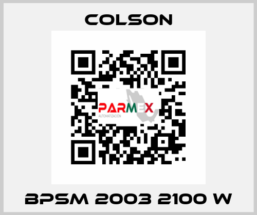 BPSM 2003 2100 W Colson