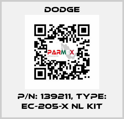 p/n: 139211, Type: EC-205-X NL KIT Dodge