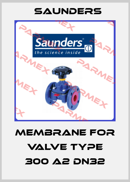 membrane for valve type 300 A2 DN32 Saunders