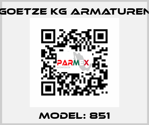 Model: 851 Goetze KG Armaturen