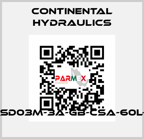 VSD03M-3A-GB-CSA-60L-C Continental Hydraulics