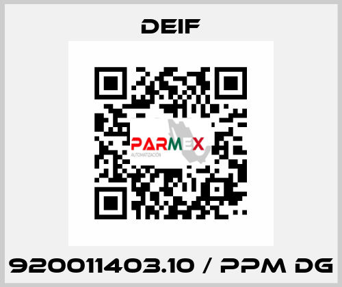 920011403.10 / PPM DG Deif