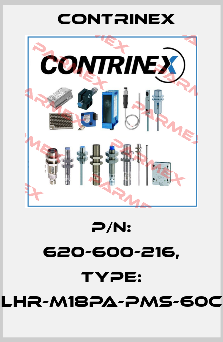 p/n: 620-600-216, Type: LHR-M18PA-PMS-60C Contrinex