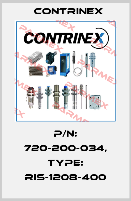 p/n: 720-200-034, Type: RIS-1208-400 Contrinex