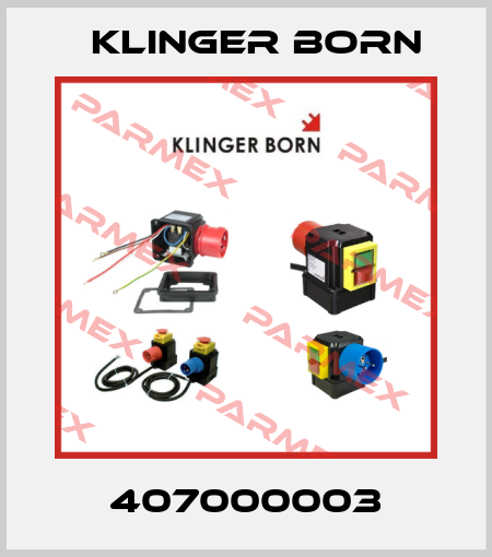 407000003 Klinger Born