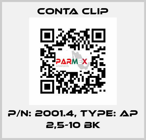 P/N: 2001.4, Type: AP 2,5-10 BK Conta Clip