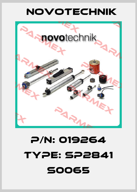 P/N: 019264 Type: SP2841 S0065 Novotechnik