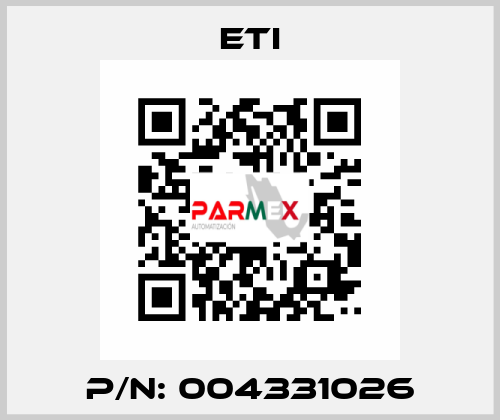 P/N: 004331026 Eti