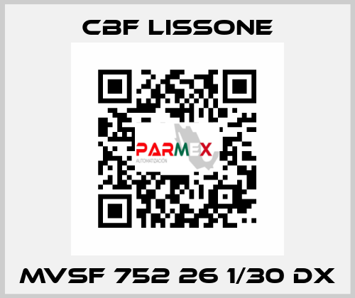 MVSF 752 26 1/30 DX CBF LISSONE