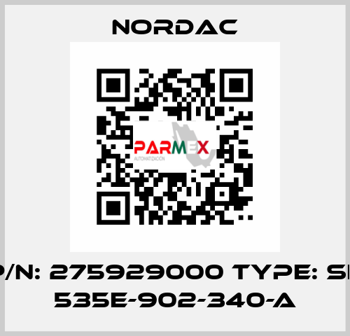 P/N: 275929000 Type: SK 535E-902-340-A NORDAC