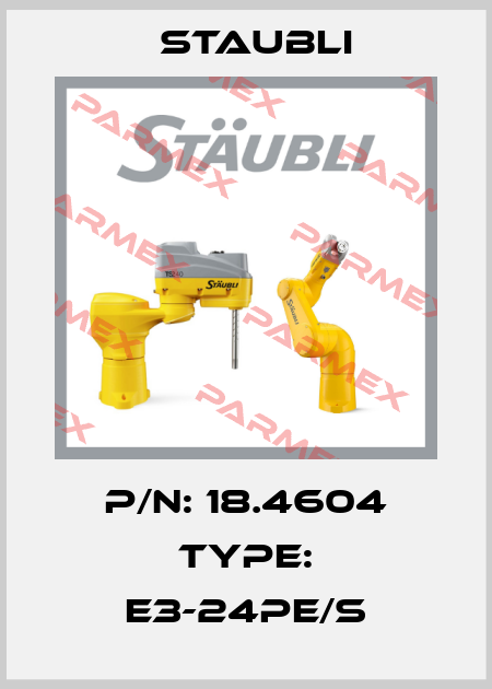 P/N: 18.4604 Type: E3-24PE/S Staubli