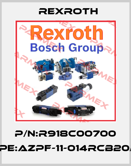 P/N:R918C00700 Type:AZPF-11-014RCB20MB Rexroth