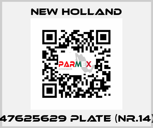 47625629 plate (nr.14) new holland