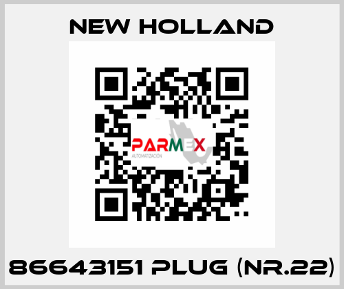 86643151 plug (Nr.22) new holland