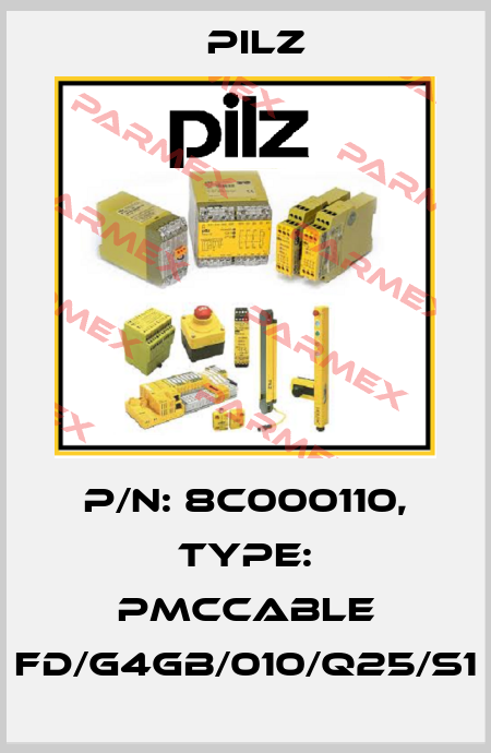 p/n: 8C000110, Type: PMCcable FD/G4GB/010/Q25/S1 Pilz