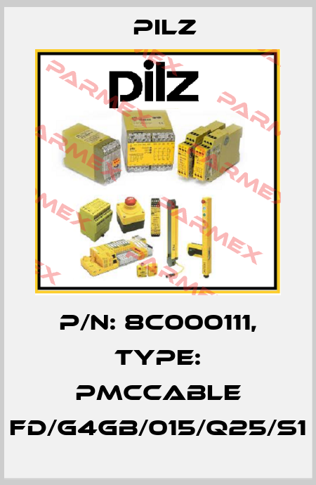 p/n: 8C000111, Type: PMCcable FD/G4GB/015/Q25/S1 Pilz