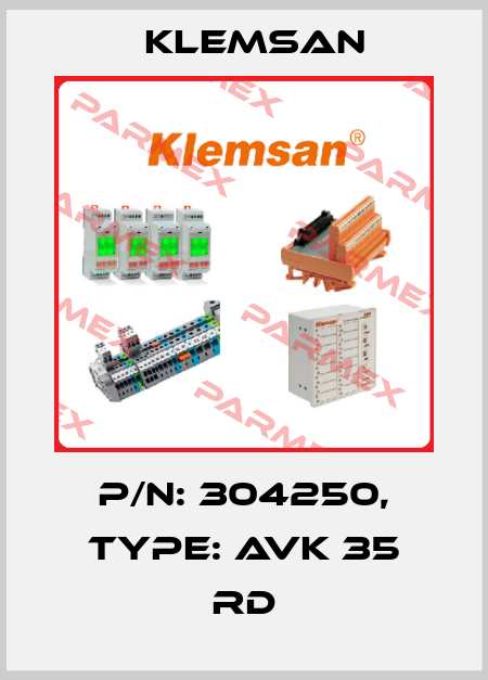 P/N: 304250, Type: AVK 35 RD Klemsan