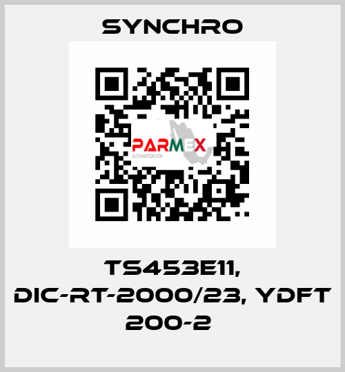 TS453E11, DIC-RT-2000/23, YDFT 200-2  SYNCHRO