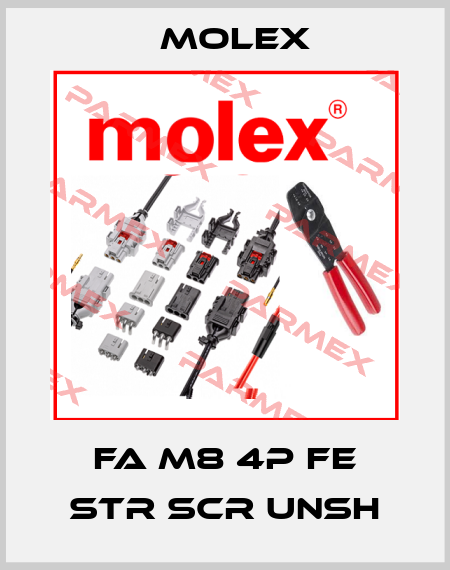 FA M8 4P FE STR SCR UNSH Molex