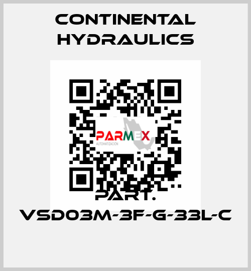 Part. VSD03M-3F-G-33L-C Continental Hydraulics