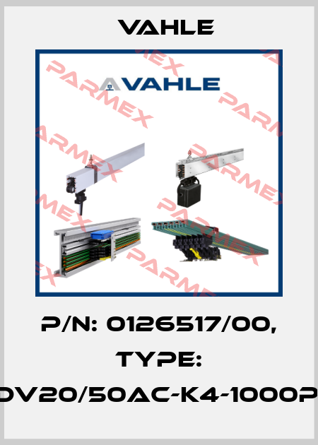 P/n: 0126517/00, Type: DT-UDV20/50AC-K4-1000PE-AA Vahle