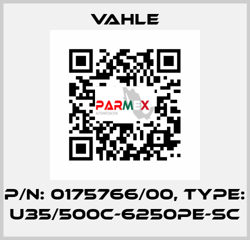 P/n: 0175766/00, Type: U35/500C-6250PE-SC Vahle