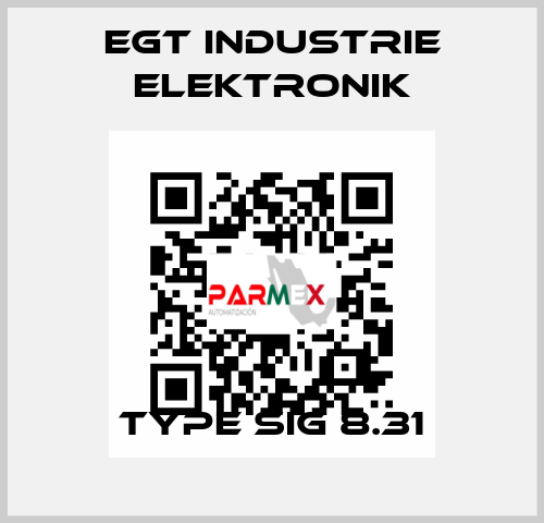 Type SIG 8.31 EGT Industrie elektronik