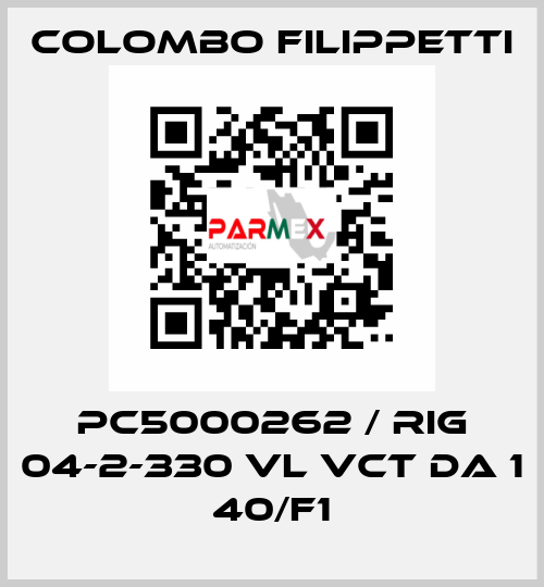 PC5000262 / RIG 04-2-330 VL VCT DA 1 40/F1 Colombo Filippetti