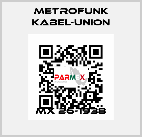 Mx 26-1938 METROFUNK KABEL-UNION