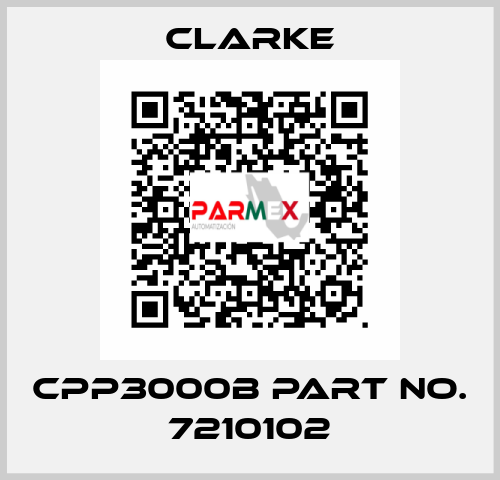 CPP3000B PART No. 7210102 Clarke
