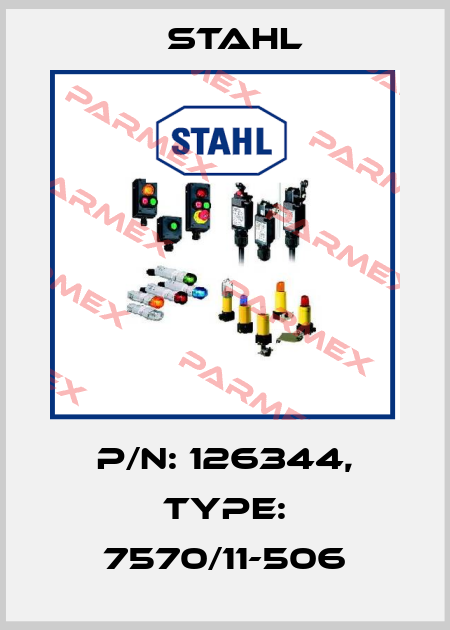 P/N: 126344, Type: 7570/11-506 Stahl