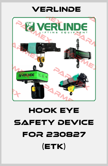 Hook eye safety device for 230827 (ETK) Verlinde