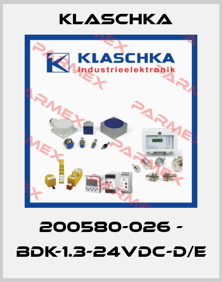 200580-026 - BDK-1.3-24VDC-d/e Klaschka