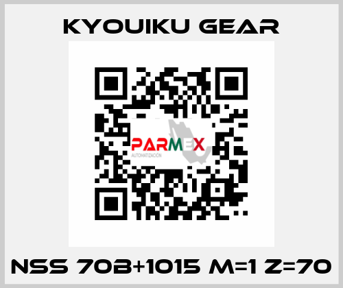 NSS 70B+1015 M=1 Z=70 KYOUIKU GEAR