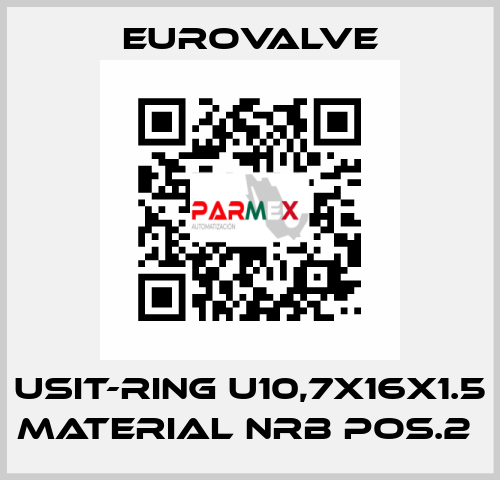 USIT-RING U10,7X16X1.5 MATERIAL NRB POS.2  Eurovalve