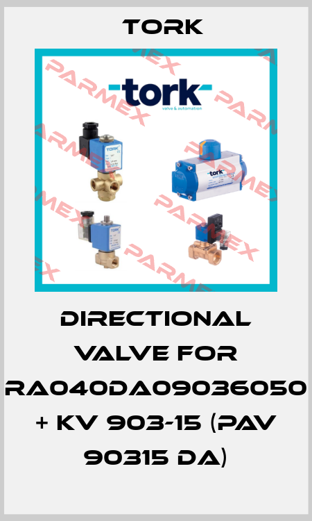 directional valve for RA040DA09036050 + KV 903-15 (PAV 90315 DA) Tork