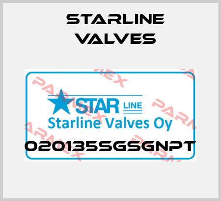 020135SGSGNPT Starline Valves