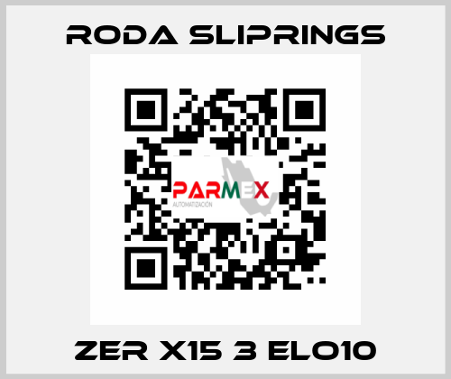 ZER X15 3 ELO10 Roda Sliprings