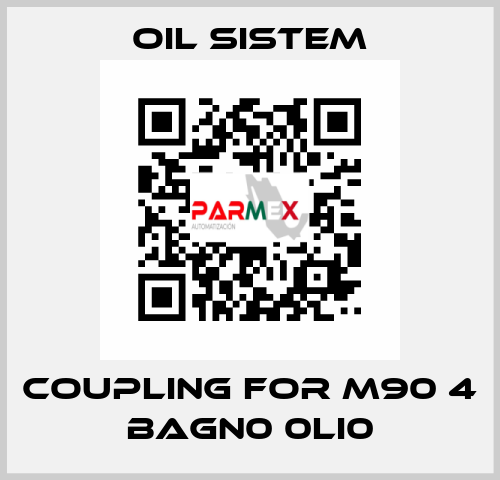 coupling for M90 4 BAGN0 0LI0 Oil Sistem