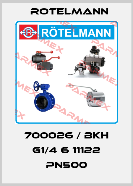 700026 / BKH G1/4 6 11122 PN500 Rotelmann