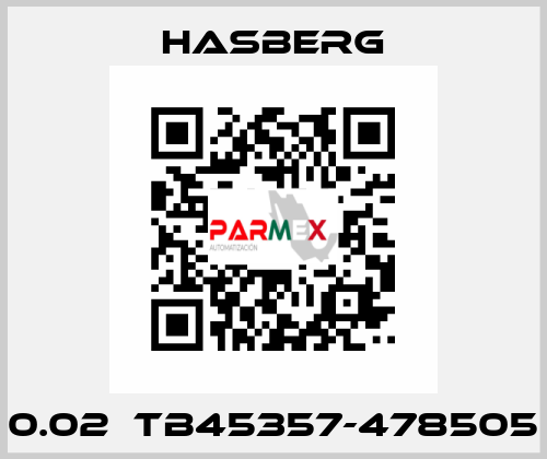 0.02	TB45357-478505 Hasberg