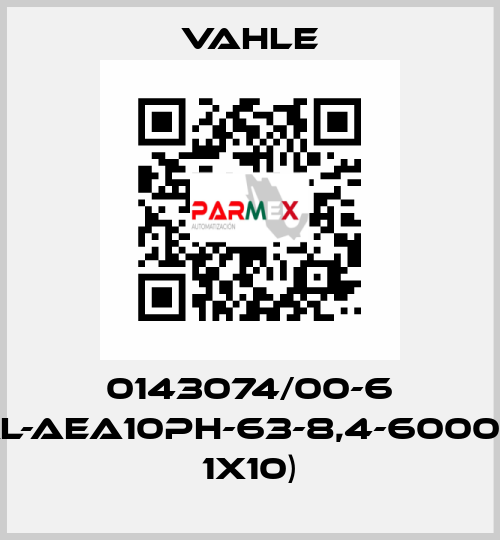 0143074/00-6 (AL-AEA10PH-63-8,4-6000-A 1x10) Vahle