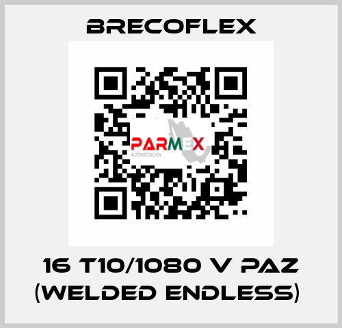 16 T10/1080 V PAZ (WELDED ENDLESS)  Brecoflex