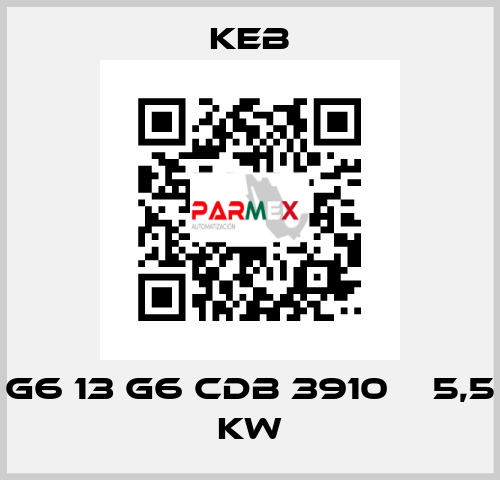 G6 13 G6 CDB 3910 В 5,5 kW KEB