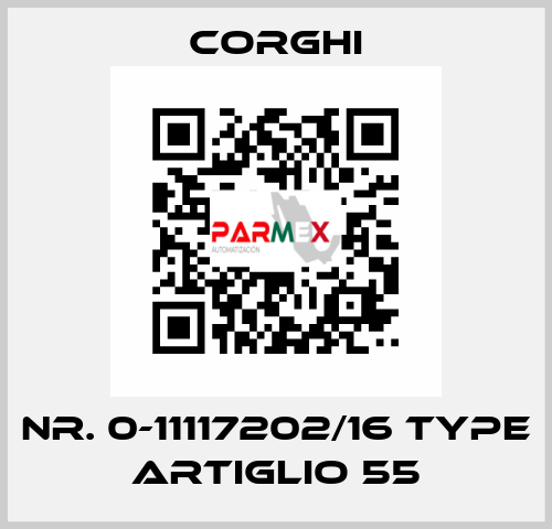 Nr. 0-11117202/16 Type ARTIGLIO 55 Corghi