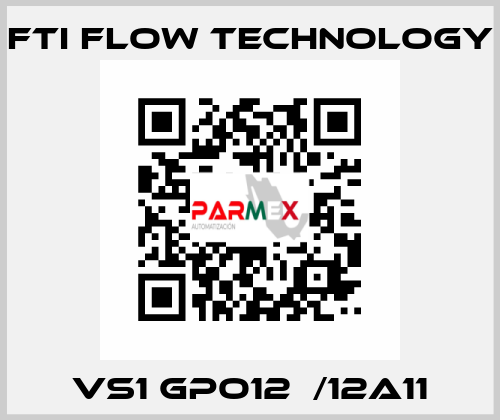 VS1 GPO12  /12A11 Fti Flow Technology