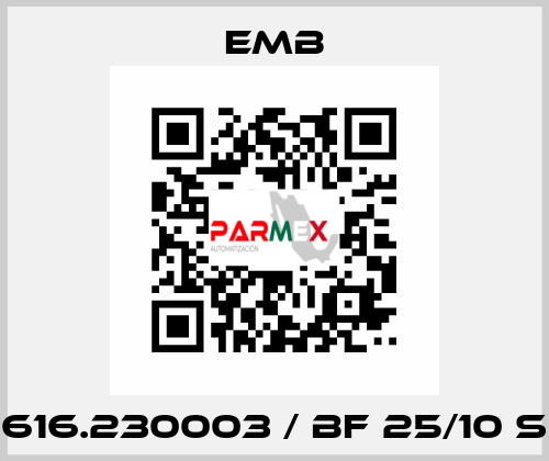 616.230003 / BF 25/10 S Emb