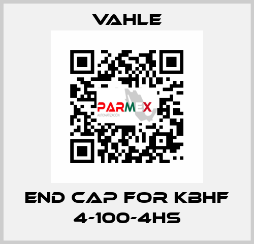 End Cap for KBHF 4-100-4HS Vahle