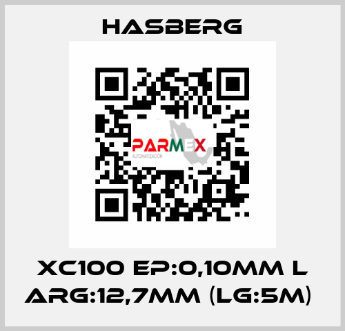 XC100 EP:0,10MM L ARG:12,7MM (LG:5M)  Hasberg