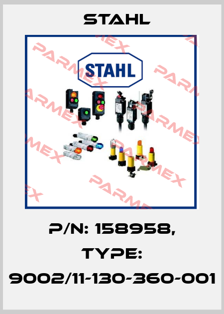 P/N: 158958, Type: 9002/11-130-360-001 Stahl